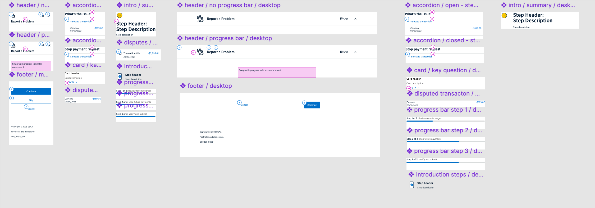 Design system component additions