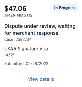 Dispute under review: waiting for merchant response
