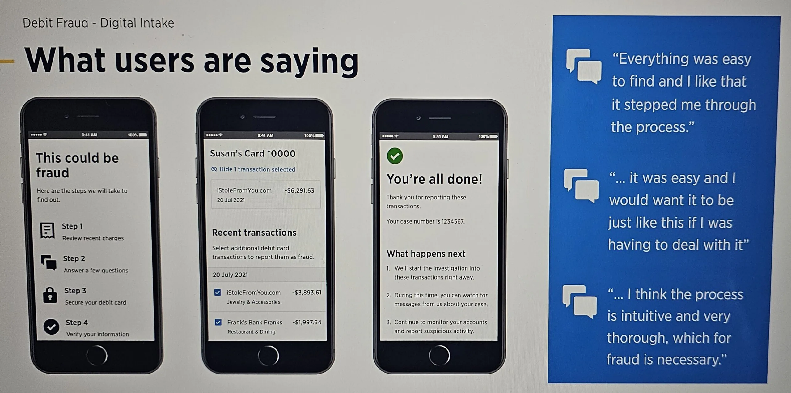 User research: what users are saying