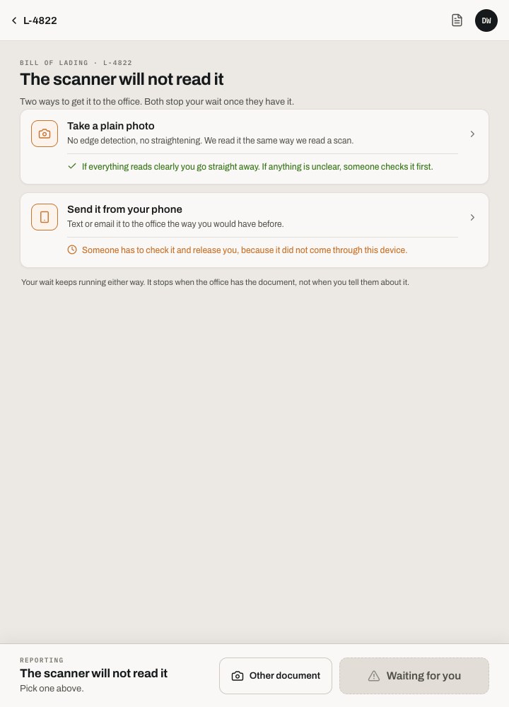 Cannot scan